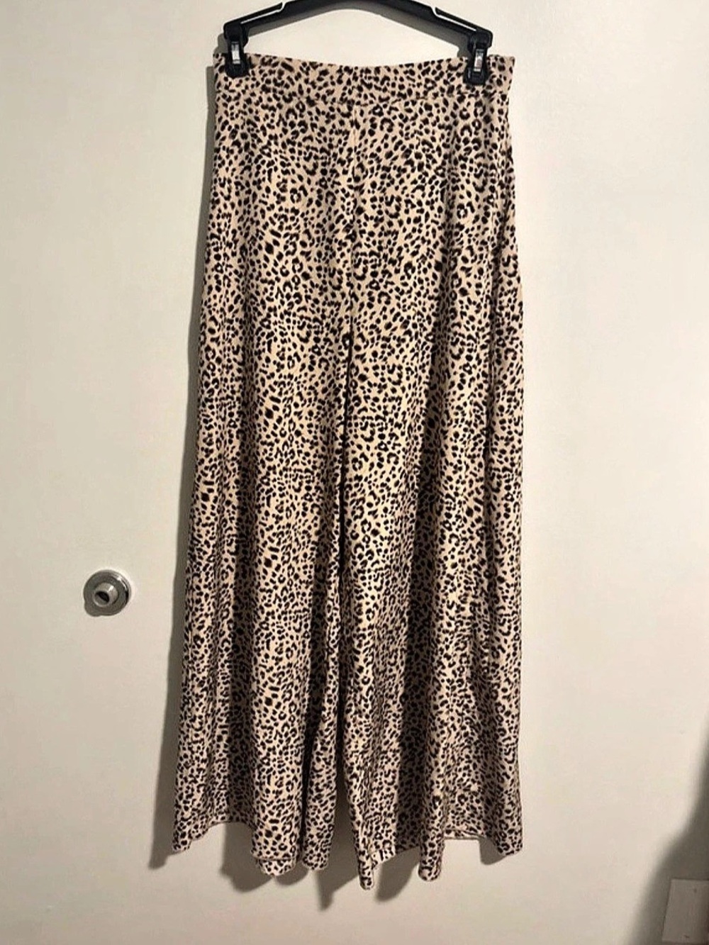 Leopard Print Wide Leg Pants